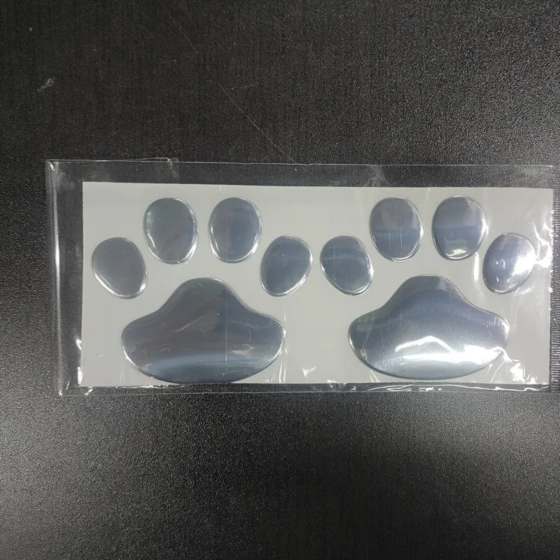 2 teile/satz Auto Aufkleber Fenster Stoßstange Körper Cooles Design Pfote 3D Tier Hund Katze Fußabdruck Aufkleber PVC Styling Emblem auto Kreative Außen Zubehör