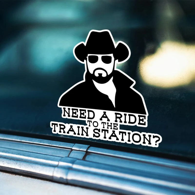 Need A Ride To The Train Station Vinyl-Aufkleber für Auto, Auto, LKW, Wand, Laptop | Aufkleber 12.7 cm