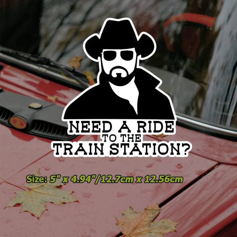 Need A Ride To The Train Station Vinyl-Aufkleber für Auto, Auto, LKW, Wand, Laptop | Aufkleber 12.7 cm