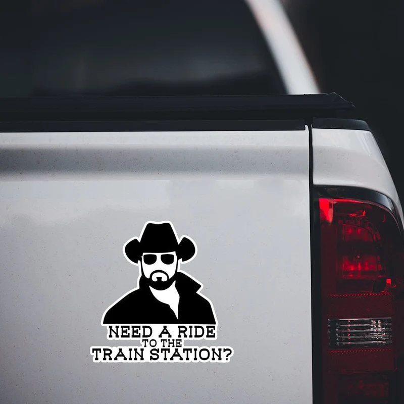 Need A Ride To The Train Station Vinyl-Aufkleber für Auto, Auto, LKW, Wand, Laptop | Aufkleber 12.7 cm