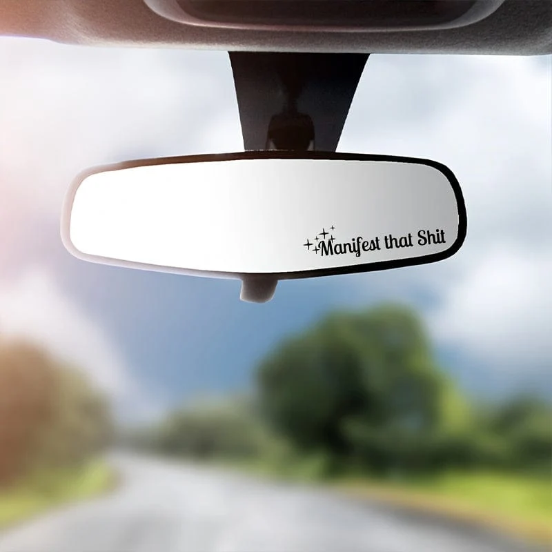 Rückspiegelaufkleber, Manifest That, lustige Aufkleber, psychische Gesundheit, Fensteraufkleber, Aufkleber für Auto, Fahrzeugaufkleber, positive Affirmation