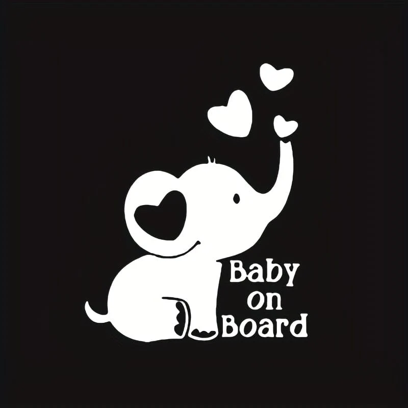 Baby an Bord, reflektierende Elefantenaufkleber, Sicherheitstipps für Babys und Kinder, anwendbar auf Autotüren und Fenster