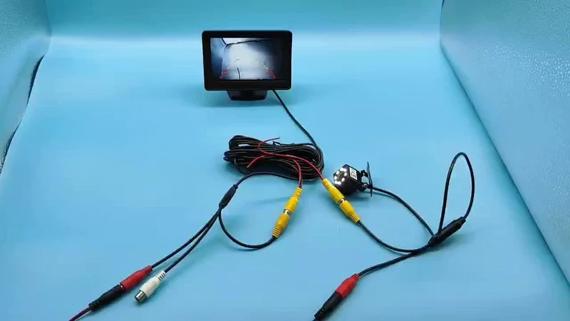 Auto-Monitor-Kamera, 4.3-Zoll-Display, HD-Rückfahrkamera, Auto-Rückfahr-Set für Auto-Pickup, universell