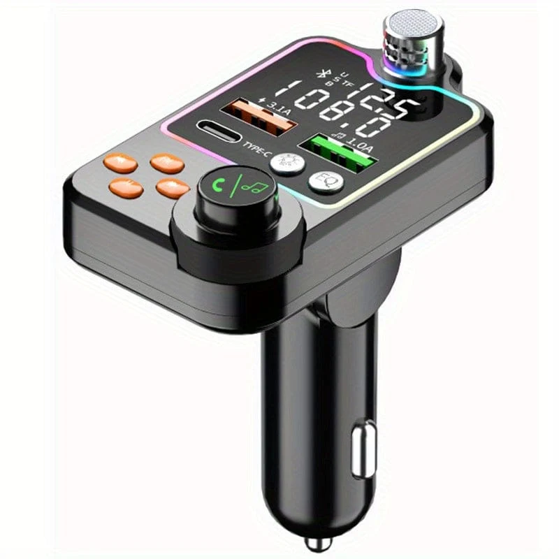 JaJaBor FM Transmitter Modulator Audio Musik Receiver Auto MP3 Player Typ C Dual USB Auto Ladegerät Wireless 5.0 Freisprecheinrichtung Car Kit