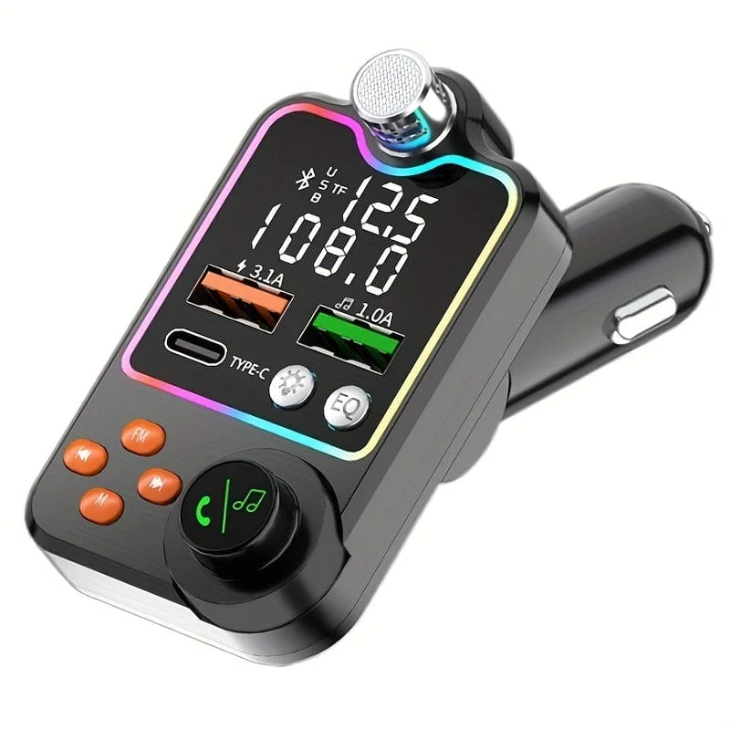 JaJaBor FM Transmitter Modulator Audio Musik Receiver Auto MP3 Player Typ C Dual USB Auto Ladegerät Wireless 5.0 Freisprecheinrichtung Car Kit