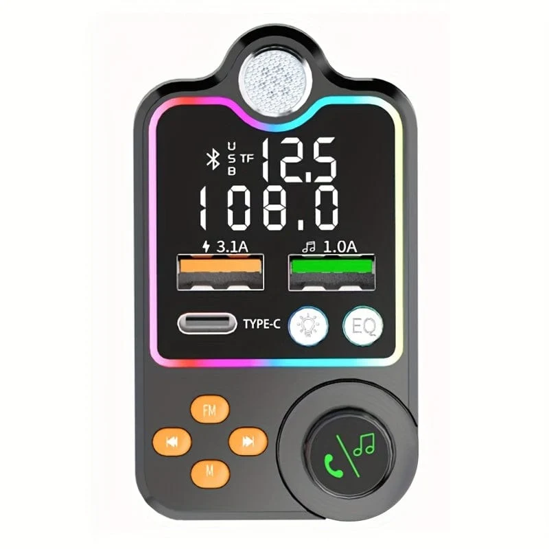 JaJaBor FM Transmitter Modulator Audio Musik Receiver Auto MP3 Player Typ C Dual USB Auto Ladegerät Wireless 5.0 Freisprecheinrichtung Car Kit