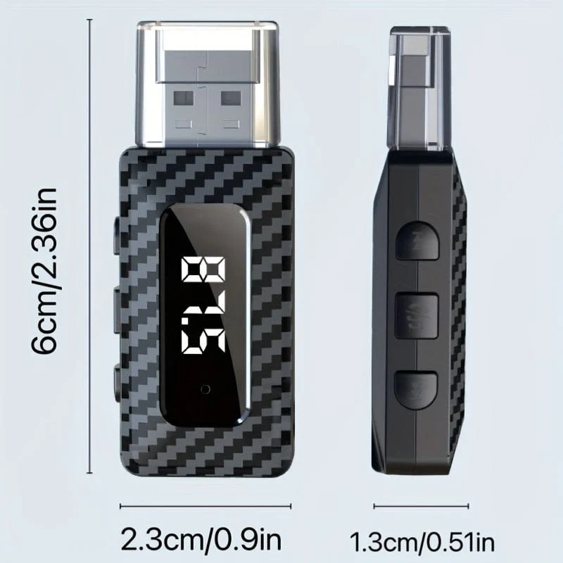 3-in-1-USB-Auto-Wireless-5.3-AUX-Autoadapter, FM-Transmitter mit TF-Kartensteckplatz, für Auto, Home-Audio