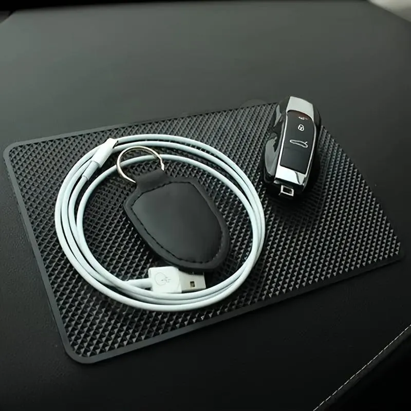Auto-Anti-Rutsch-Matte, Auto, großes Handy, Auto-Ornament, Silikon, hochtemperaturbeständig, zentrales Kontrollinstrument, Schreibtisch, Auto, eingebaute Matte