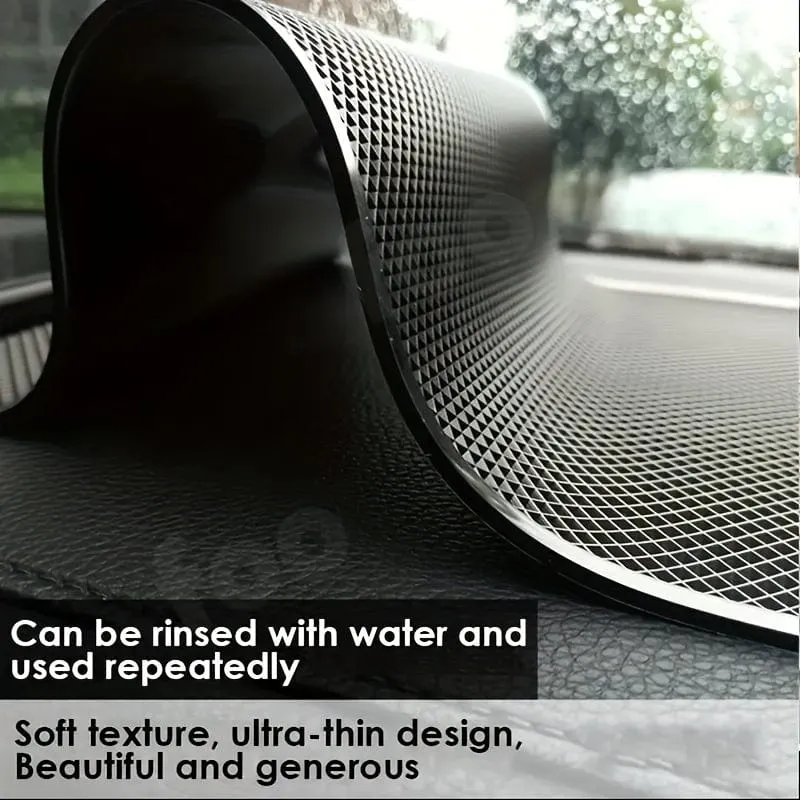 Auto-Anti-Rutsch-Matte, Auto, großes Handy, Auto-Ornament, Silikon, hochtemperaturbeständig, zentrales Kontrollinstrument, Schreibtisch, Auto, eingebaute Matte