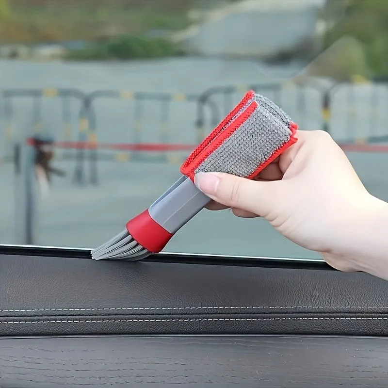 Auto-Klimaanlage und Armaturenbrett-Bürsten-Set – Doppelkopf-Reinigungszubehör mit weichen Borsten für Lüftungsschlitze und Lücken im Auto.