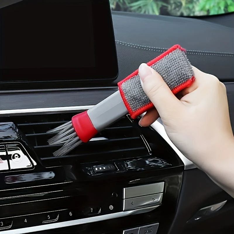 Auto-Klimaanlage und Armaturenbrett-Bürsten-Set – Doppelkopf-Reinigungszubehör mit weichen Borsten für Lüftungsschlitze und Lücken im Auto.