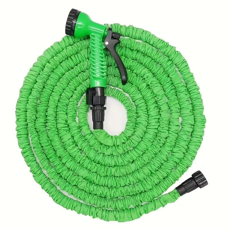 1 Stück 25FT-100FT Autowaschwasserpistole US-Standard verdicktes und verstärktes Bewässerungswerkzeug Erweiterbarer Hochdruck 7 Modi einstellbarer Wasserschlauch