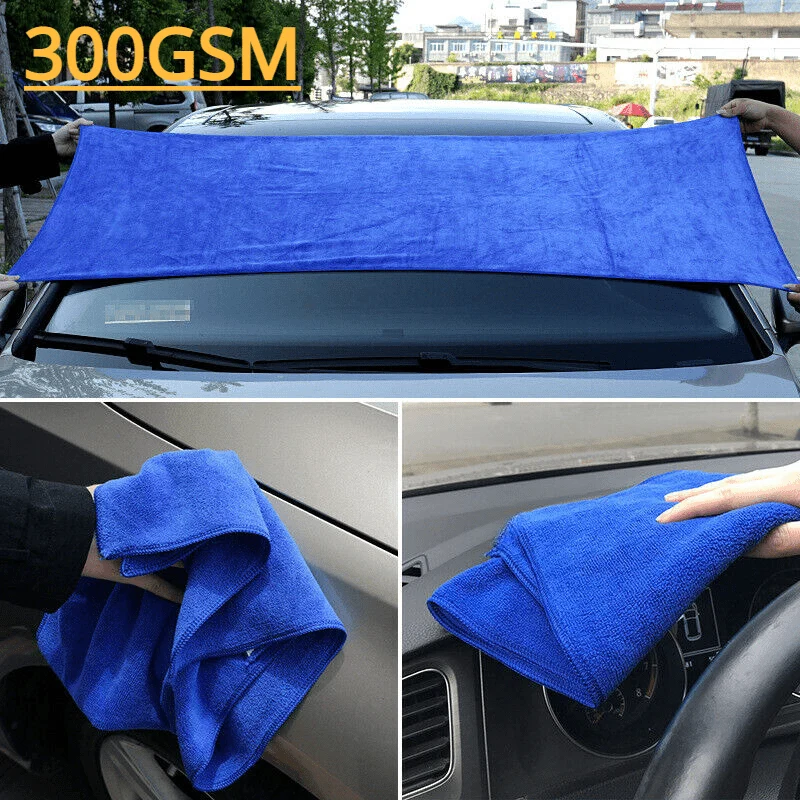 1pc 300GSM Mikrofaser Auto Waschen Handtuch Auto Reinigung Trocknen Tuch Säumen Auto Pflege Tuch Detaillierung Auto Waschen Handtuch