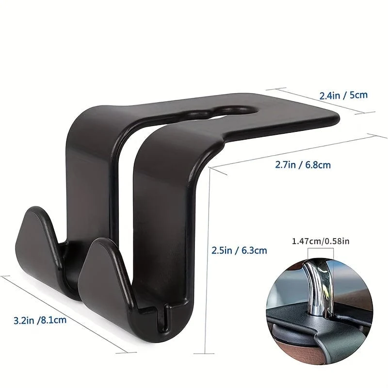 2 stücke Universal Auto Sitz Zurück Haken Kopfstütze Kleiderbügel Auto Tasche Beutel Kleidung Hängen Haken Duarable Verschluss Clip Innen Zubehör