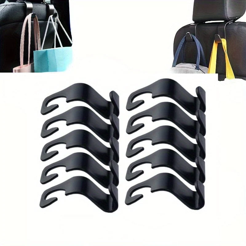 4 Stück Universal-Haken für die Kopfstütze des Autositzes zur Aufbewahrung, Universal-Handtasche, Geldbörse, Kleiderständer
