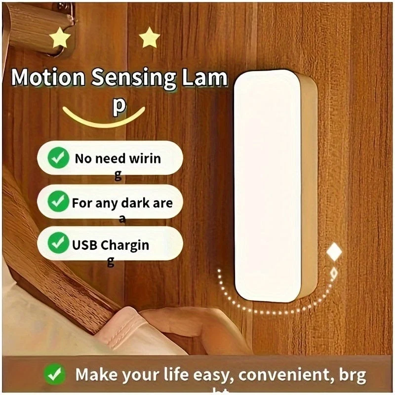 1-teiliges LED-Licht, kabelloses magnetisches USB-wiederaufladbares Küchen-Nachtlicht, batteriebetriebenes Betriebslicht für Innen- und Innenbeleuchtung
