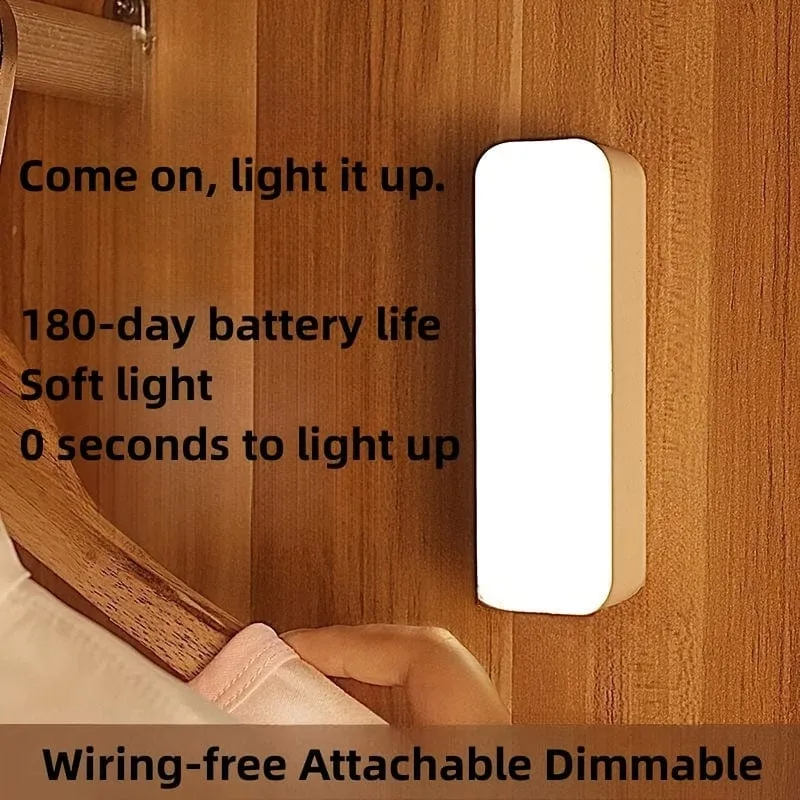 1-teiliges LED-Licht, kabelloses magnetisches USB-wiederaufladbares Küchen-Nachtlicht, batteriebetriebenes Betriebslicht für Innen- und Innenbeleuchtung
