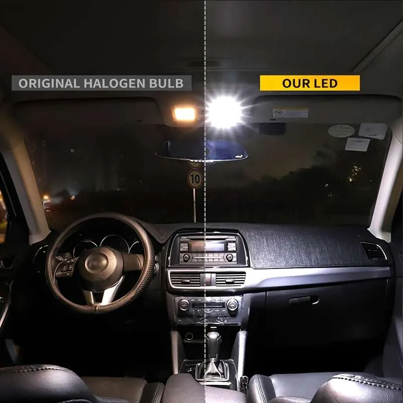 2 superhelle Soffitten-LED-Lampen ohne Fehler, 1.25 "31 mm, Auto-Innenraumkarte, Lichtkuppel, Nummernschild-Türkontrollleuchte, Xenon-Weiß, 12 V
