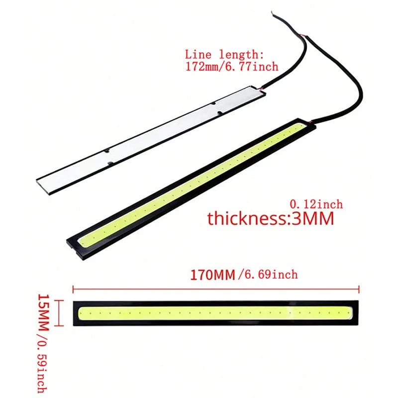 2 teile/satz Neue COB Auto Tagfahrlicht Universal 17 cm/6.69 in Auto DRL LED Streifen Licht Externe licht Auto DRL Licht