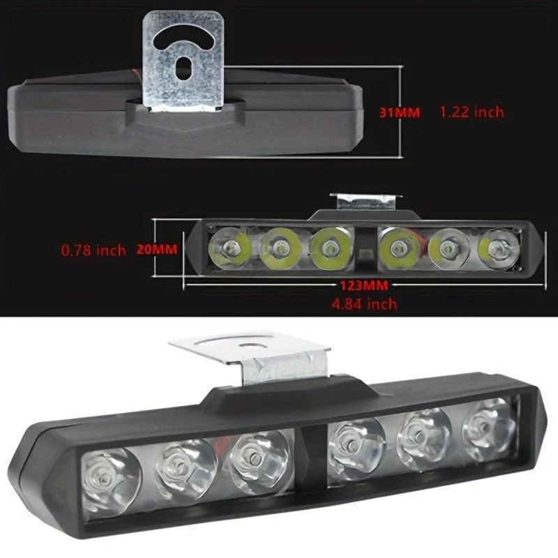 2 Stück superhelle 6LED-Motorrad-Scheinwerfer – verbessern Sie die Sichtbarkeit und Sicherheit Ihrer Fahrt.