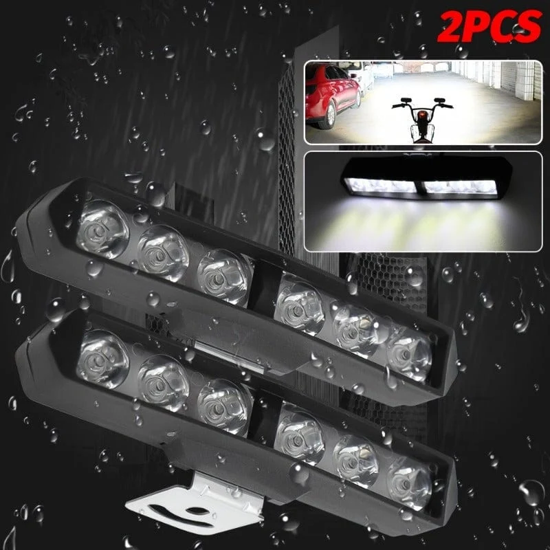 2 Stück superhelle 6LED-Motorrad-Scheinwerfer – verbessern Sie die Sichtbarkeit und Sicherheit Ihrer Fahrt.