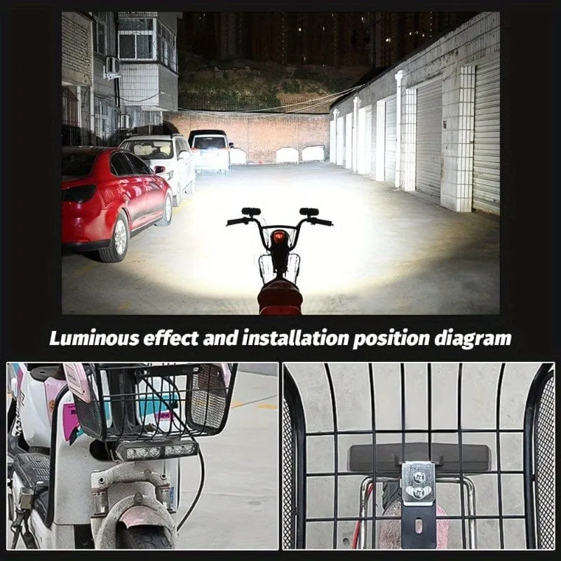 2 Stück superhelle 6LED-Motorrad-Scheinwerfer – verbessern Sie die Sichtbarkeit und Sicherheit Ihrer Fahrt.