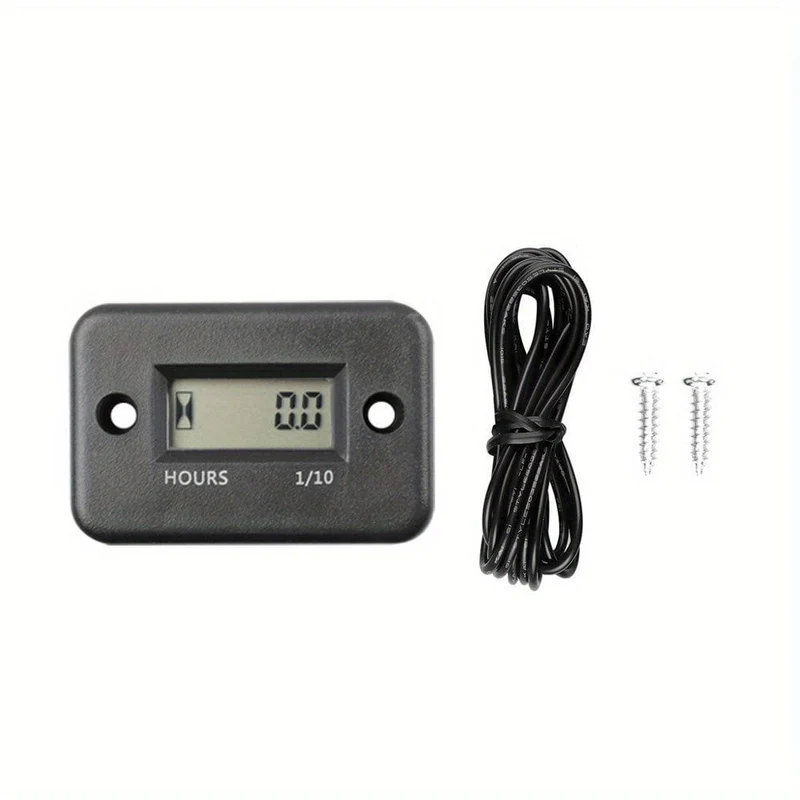 Digital LCD Stundenzähler Motor Wasserdichte Anzeige für Fahrrad Motorrad ATV Schneemobil Marine Boot Ski Dirt Gas Motor