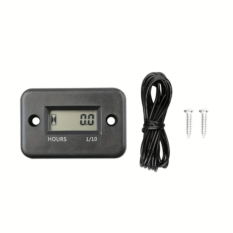 Digital LCD Stundenzähler Motor Wasserdichte Anzeige für Fahrrad Motorrad ATV Schneemobil Marine Boot Ski Dirt Gas Motor
