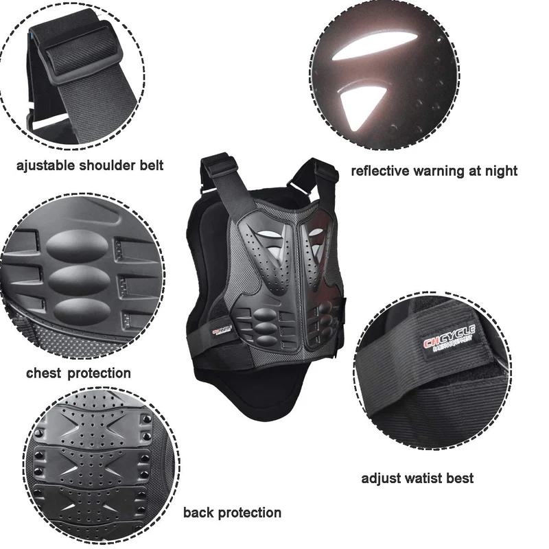 Motorrad Weste Rüstung Schutz Reiten Brust Rückenprotektor Für Erwachsene Dirt Bike Mountainbike Off-Road Racing Erwachsene