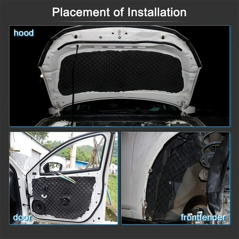 200*50*2cm Schallschutz Trittschalldämmung Selbstklebende Ei Kiste Schaum Hoher Dichte Auto Motorhaube Schallschutz akustische Isolierung Matte