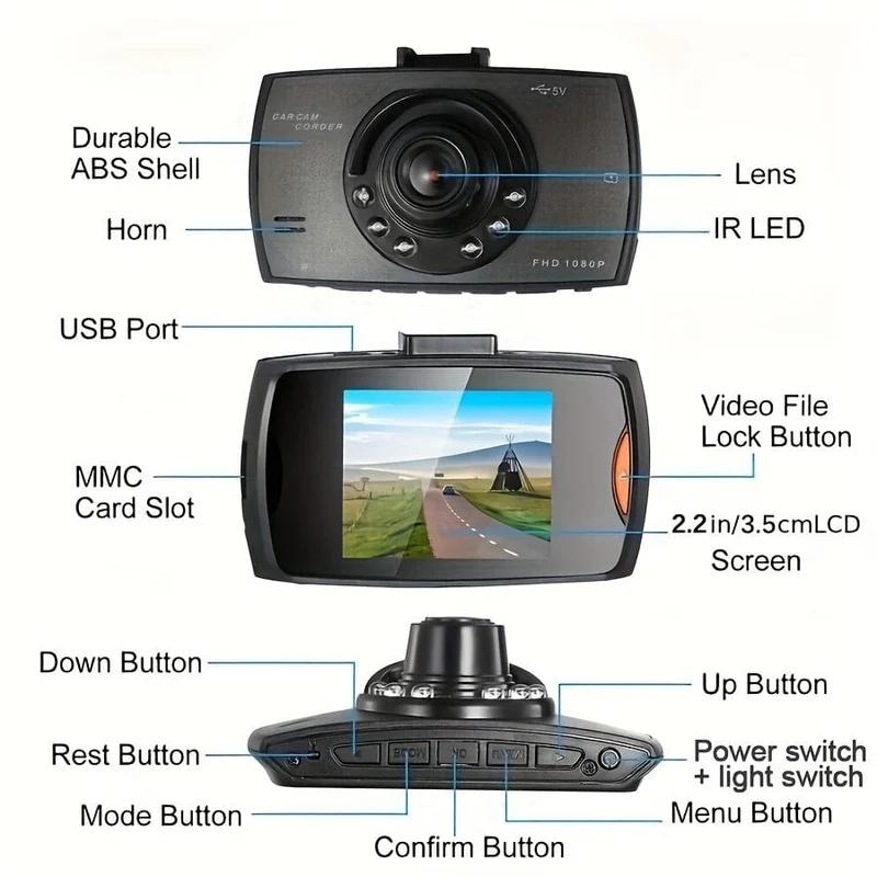 Full HD 1080P Auto-DVR-Recorder mit 140°-Weitwinkelansicht – Halten Sie jeden Moment während der Fahrt fest!