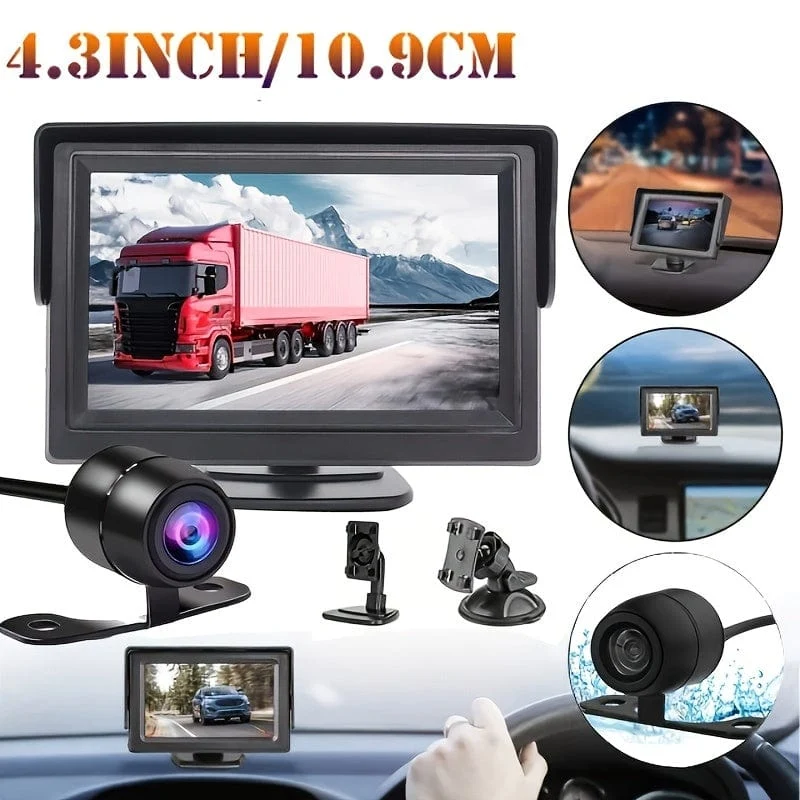 10.92 cm TFT LCD Display Monitor Auto Rückansicht Kamera Breite Grad Rückfahr Backup 2In1 Parkplatz Rückfahr Kamera