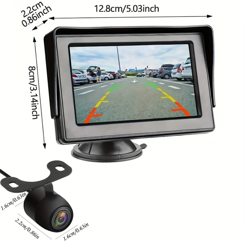 10.92 cm TFT LCD Display Monitor Auto Rückansicht Kamera Breite Grad Rückfahr Backup 2In1 Parkplatz Rückfahr Kamera
