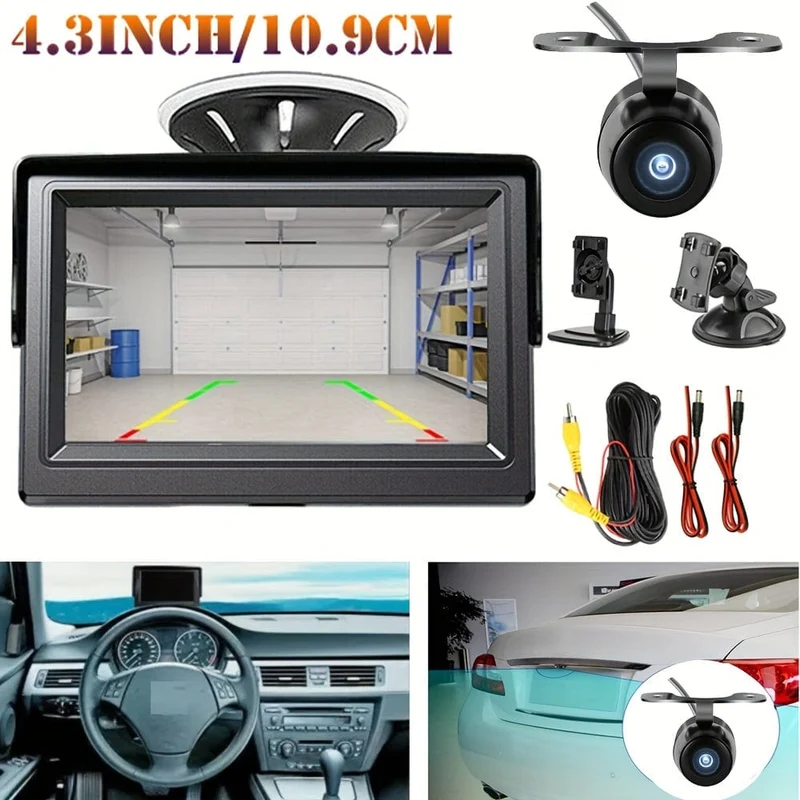 10.92 cm TFT LCD Display Monitor Auto Rückansicht Kamera Breite Grad Rückfahr Backup 2In1 Parkplatz Rückfahr Kamera