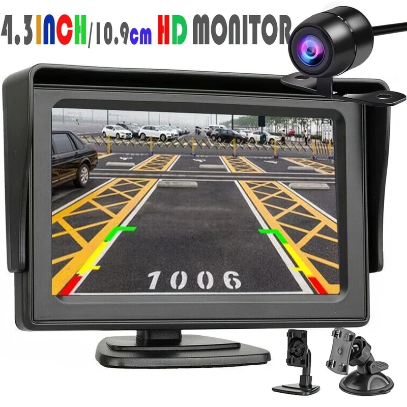 10.92 cm TFT LCD Display Monitor Auto Rückansicht Kamera Breite Grad Rückfahr Backup 2In1 Parkplatz Rückfahr Kamera