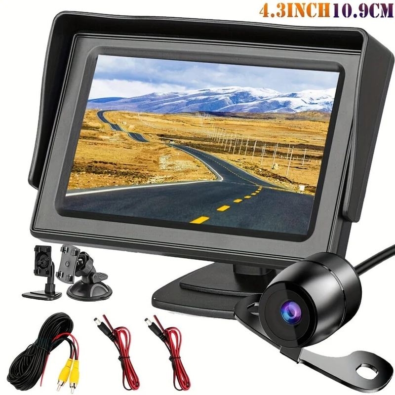 10.92 cm TFT LCD Display Monitor Auto Rückansicht Kamera Breite Grad Rückfahr Backup 2In1 Parkplatz Rückfahr Kamera