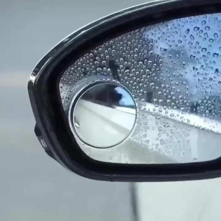 2 Stück kleine runde Spiegel hochauflösendes Glas am Auto montiert einstellbar 360-Grad-Drehung Rückansicht Auto Umkehren Hilfs toten Winkel Spiegel