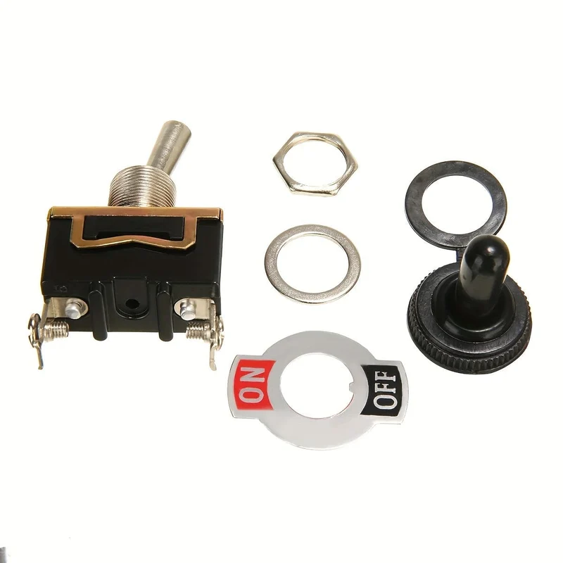 5 Stück Hochleistungs-Kippschalter für Auto, Boot, 15 A, 250 V, 2-polig, SPST EIN/AUS-Wippschalter, mit wasserdichtem Kofferraum-Spst-Wippschalter