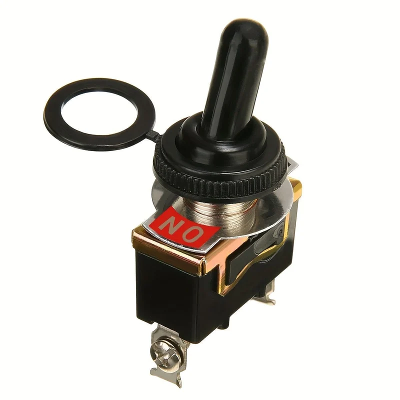 5 Stück Hochleistungs-Kippschalter für Auto, Boot, 15 A, 250 V, 2-polig, SPST EIN/AUS-Wippschalter, mit wasserdichtem Kofferraum-Spst-Wippschalter