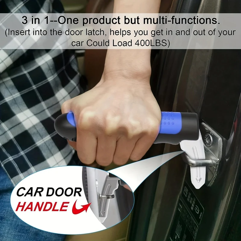 Multifunktionaler Autotürgriff-Assistent für ältere und behinderte Menschen, 3-in-1-Autotür-Assistent-Griff, Autotürgriff für Senioren