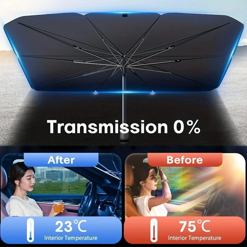 Schützen Sie Ihr Auto mit dieser universellen Windschutzscheiben-Sonnenblende vor der Sonne!