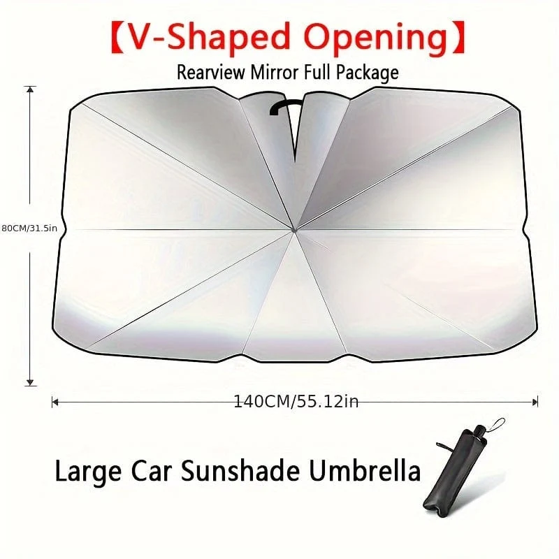 Schützen Sie Ihr Auto mit dieser universellen Windschutzscheiben-Sonnenblende vor der Sonne!