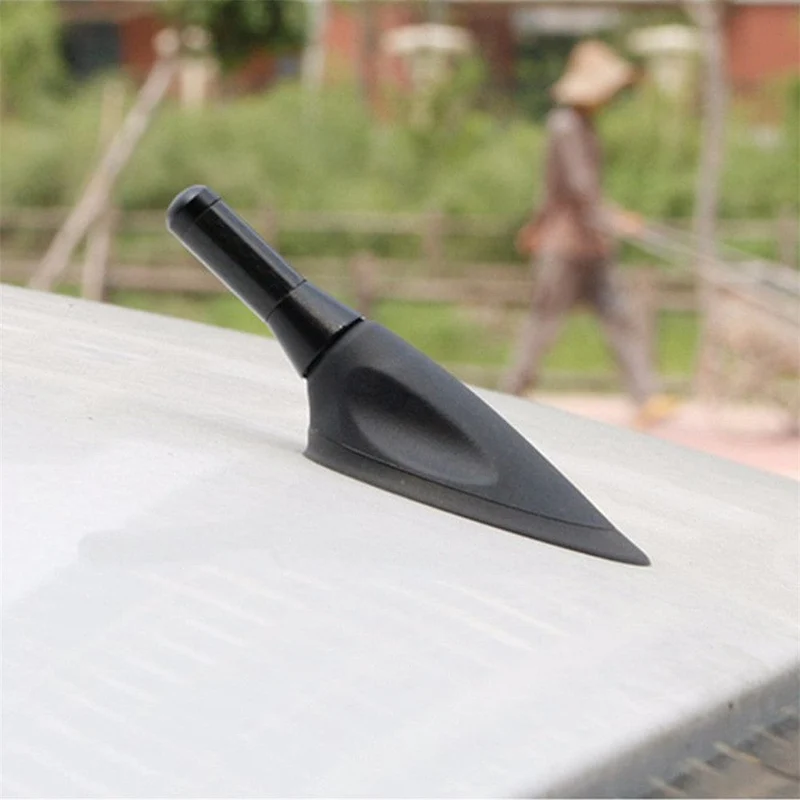 Auto-Dachantenne, 1.4 Zoll/3.5 cm, Kohlefaser-Schraube, Metall, kurzer Stubby-Mast, Autoradio-Antennen-Zubehörteil