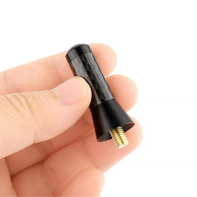 Auto-Dachantenne, 1.4 Zoll/3.5 cm, Kohlefaser-Schraube, Metall, kurzer Stubby-Mast, Autoradio-Antennen-Zubehörteil