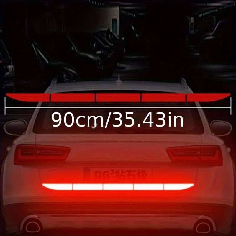 90 cm/35.43 in Reflektierende Auto Aufkleber Sicherheit Warnung Reflektor Band Auto Aufkleber Anti Kollision Warnung Reflektor Aufkleber Auto Zubehör
