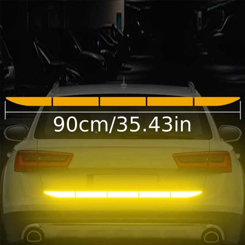 90 cm/35.43 in Reflektierende Auto Aufkleber Sicherheit Warnung Reflektor Band Auto Aufkleber Anti Kollision Warnung Reflektor Aufkleber Auto Zubehör