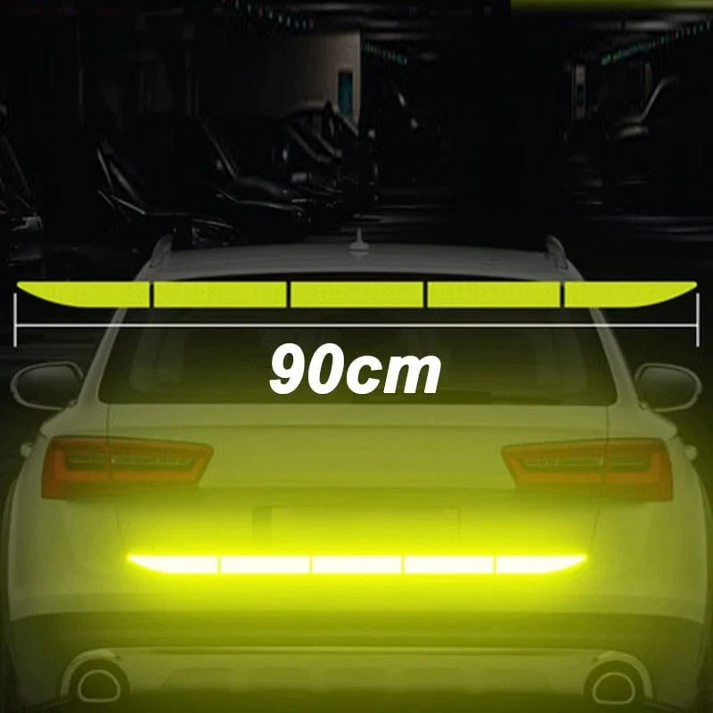 90 cm/35.43 in Reflektierende Auto Aufkleber Sicherheit Warnung Reflektor Band Auto Aufkleber Anti Kollision Warnung Reflektor Aufkleber Auto Zubehör