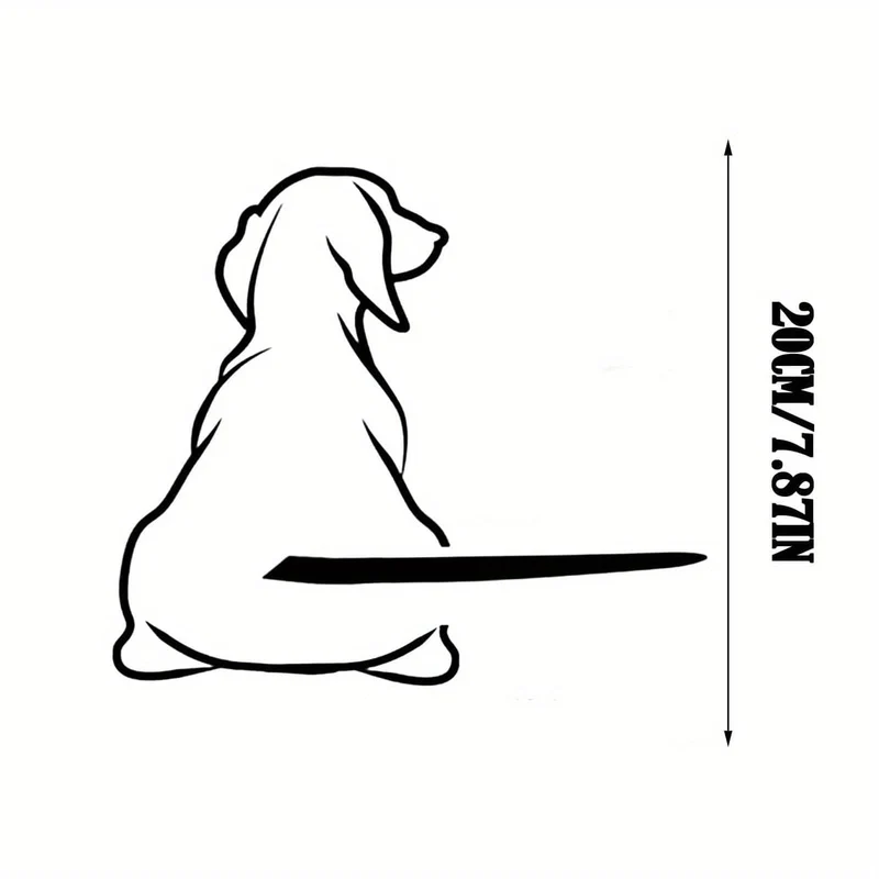 Weißer lustiger Hunde-Aufkleber mit beweglichem Schwanz, Hunde-Scheibenwischer-Aufkleber, niedlicher Tier-Welpen-Autoaufkleber, wasserdichter Heckscheibenwischer-Aufkleber, Dekoration