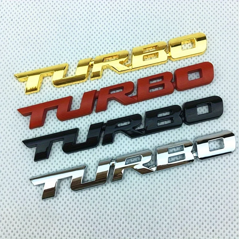 Werten Sie Ihr Auto mit einem Premium-3D-Turbo-Emblem aus Metall auf – Aufkleber aus Zinklegierung für alle Autos! Auto-Heckklappen-Abzeichen, Dekoration, Auto-Zubehör