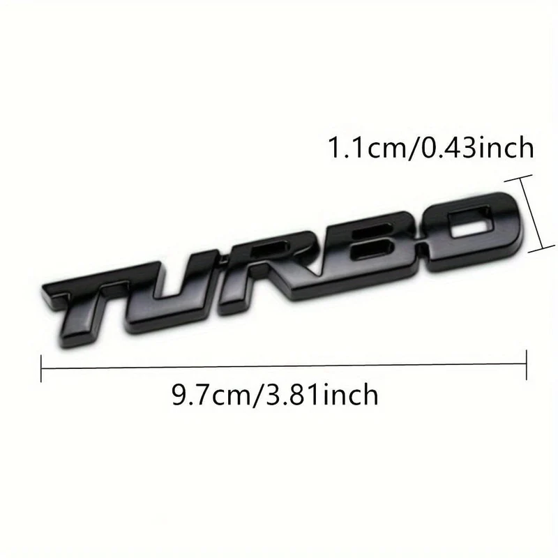 Werten Sie Ihr Auto mit einem Premium-3D-Turbo-Emblem aus Metall auf – Aufkleber aus Zinklegierung für alle Autos! Auto-Heckklappen-Abzeichen, Dekoration, Auto-Zubehör
